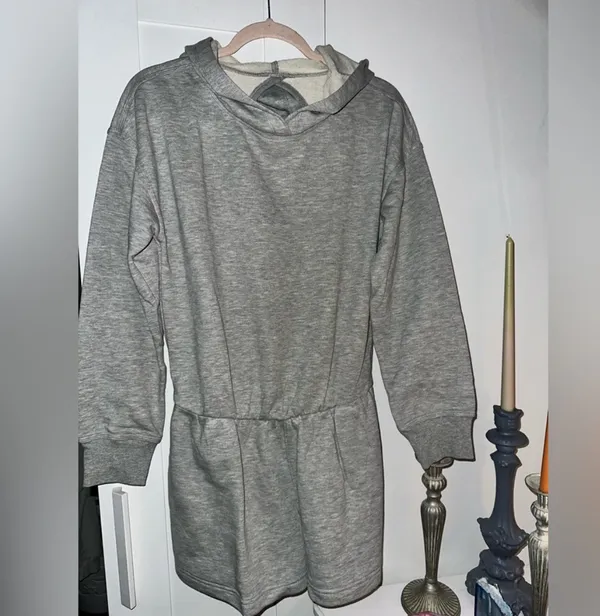 NWOT Free People Movement Such A Flirt Romper in Heather Grey $98 Retail - Image 5