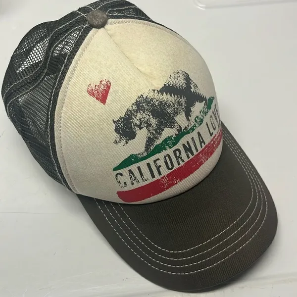 Billabong California Love Adjustable Trucker Hat Nature Bear Outdoor Unisex - Image 2