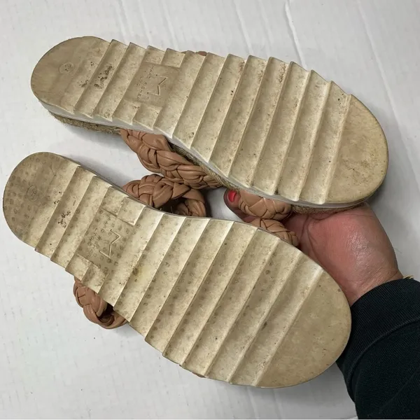 MARC FISHER Jaime Braided Flat Espadrille Slip On Sandals Size 8 - Image 6