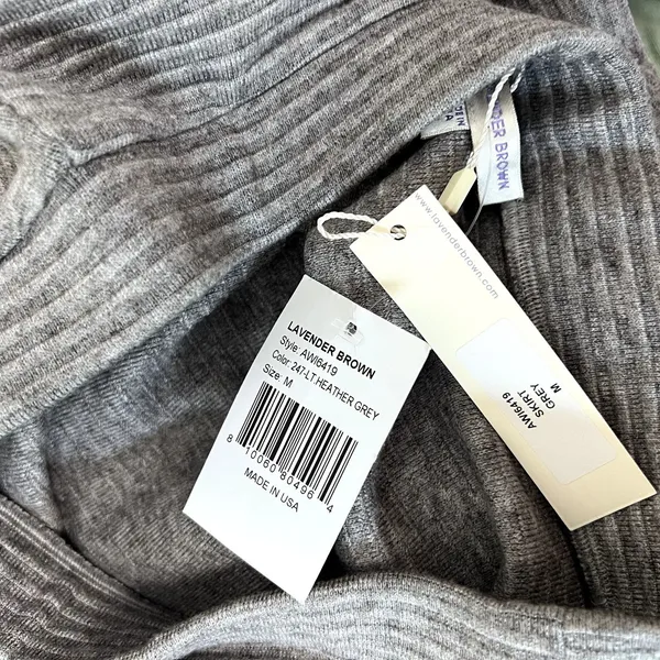 Lavender Brown Grey Maxi Bodycon Skirt With Slit Size M - Image 4