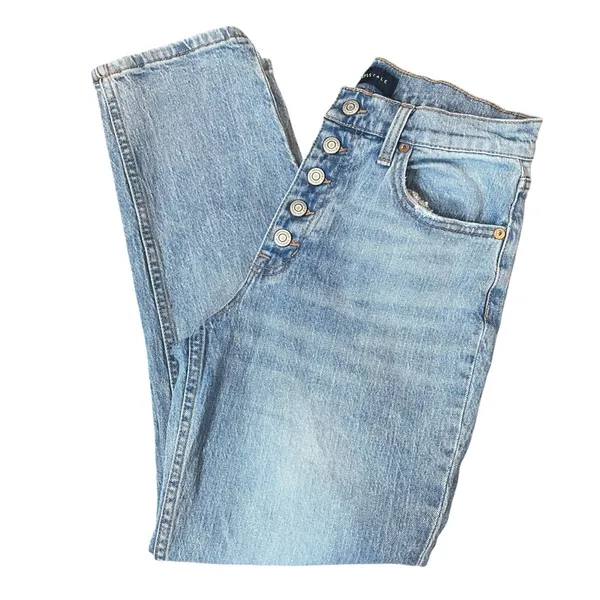 Aeropostale Mom Jean Light wash button up fly - Image 2