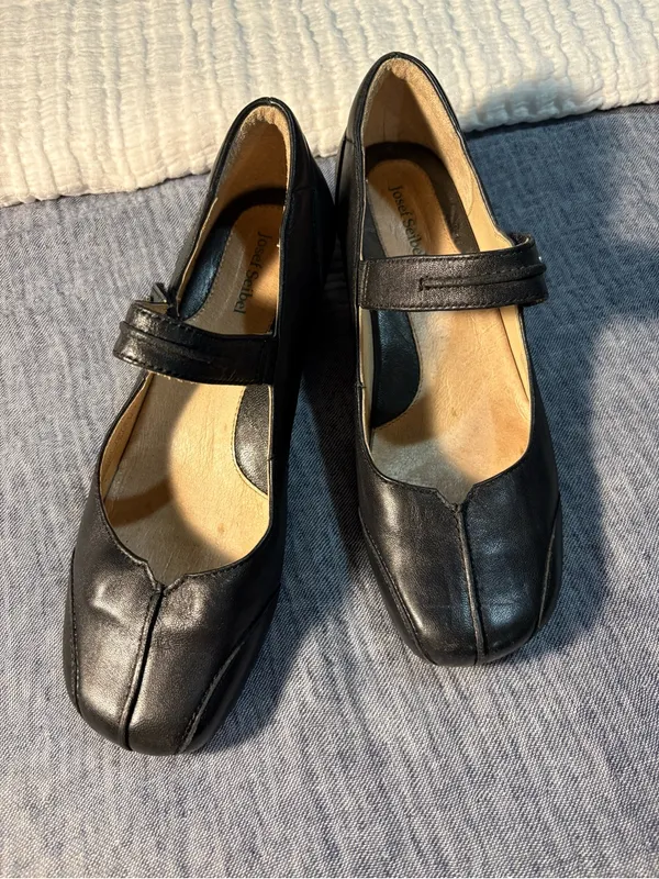 Josef Seibel Black Cara Leather Mary Janes size 38 - Image 2