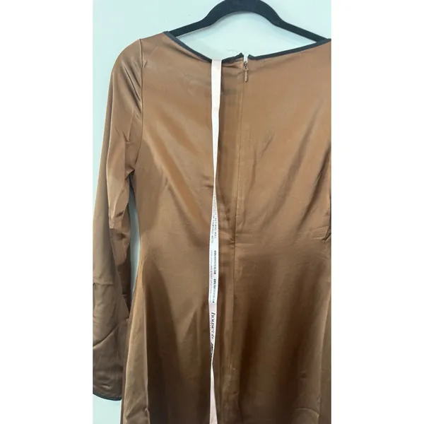 NWT House of CB Sakina Copper Satin Mini Dress Size Small - Image 10