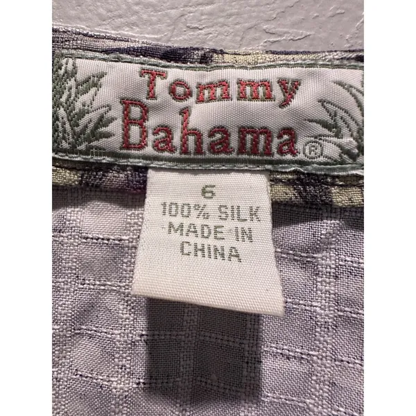 Tommy Bahama 100% Silk Tropical Pineapple Mini‎ Dress Y2K Resort Size 6 - Image 3