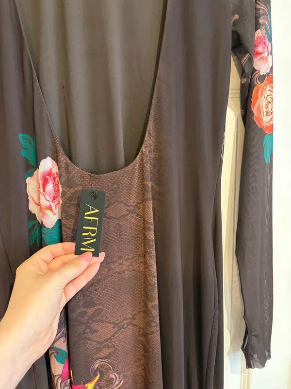AFRM Maxi Dress Brown Size L - Image 4