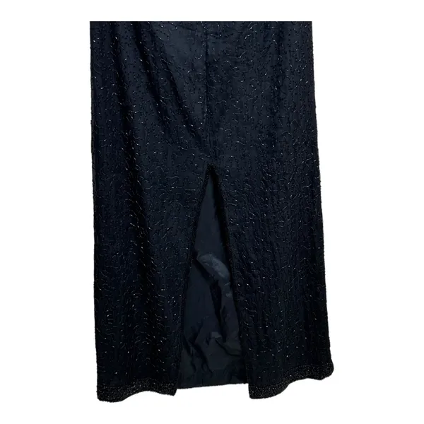 Laurence Kazar New York Beaded Maxi Dress Sleeveless silk Formal Evening Gown XL - Image 6