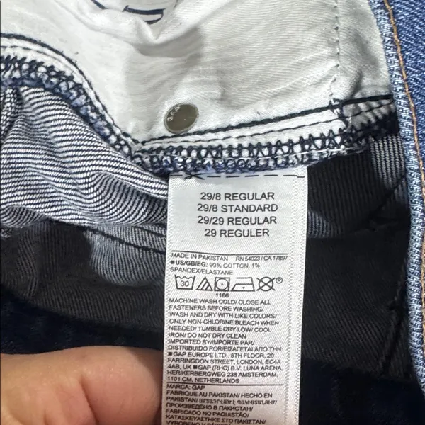 Gap High Rise Stride Wide-Leg Jeans Medium Wash 29 8R - Image 7