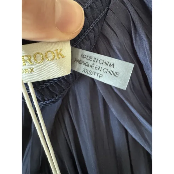 Ramy Brook Nelly Dress Midi MSRP $495 Size XXS Navy Blue Flowy Cocktail NWT - Image 6