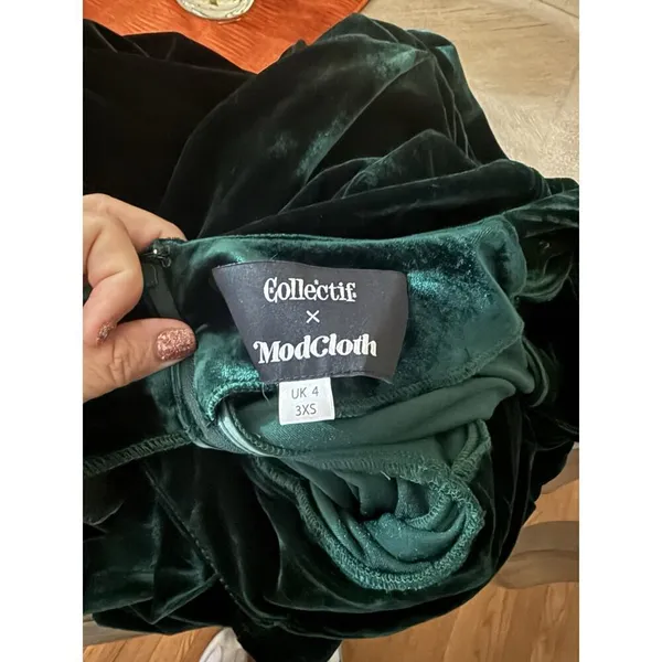 Modcloth Velvet Midi Dress XXS - Image 3