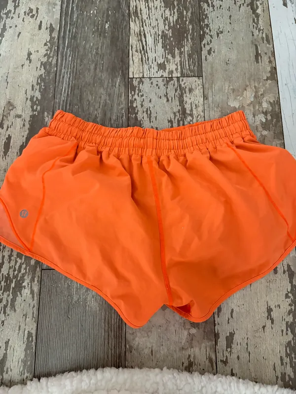 Bright Orange Lululemon Hotty Hot Shorts 2.5" - Image 2
