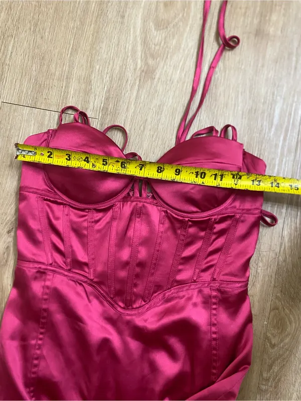 Aqua Hot Pink Strappy Mini Dress - Image 7