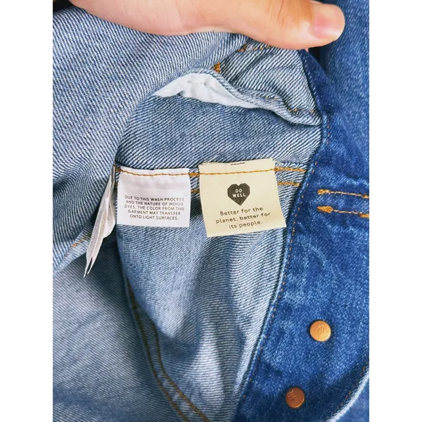 Madewell Womens Denim Trucker Jacket Small Blue Button Front Casual Fall Country - Image 10