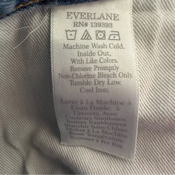 Everlane Summer Slouch Jeans Button Fly Relaxed Straight Women’s 25 Light Wash - Image 10