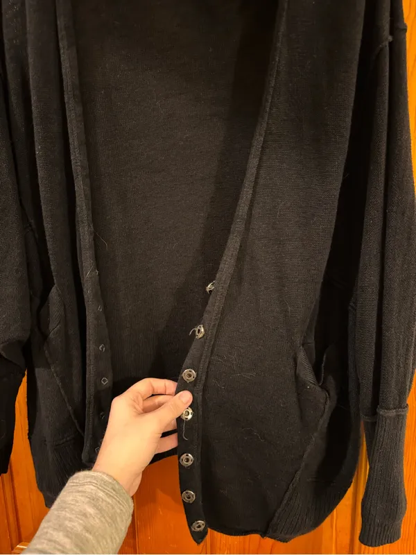 Free People Black Open-Front Women's Cardigan - Image 3