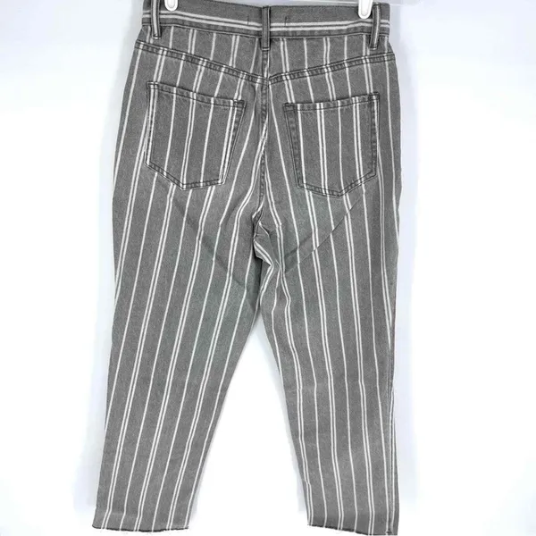 PacSun Gray Double Stripe High Waisted Straight Leg Jeans‎ 27 - Image 3