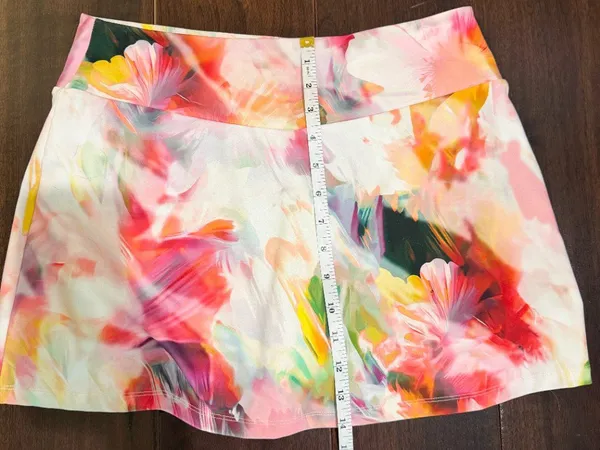 Anthropologie Peggi Kroll Daily Practice Mini Skort Floral Tennis Skirt Size Med - Image 9