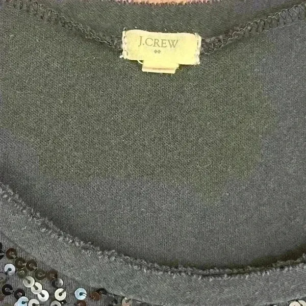 JCrew Dark Blue Sequined Cami - Image 3