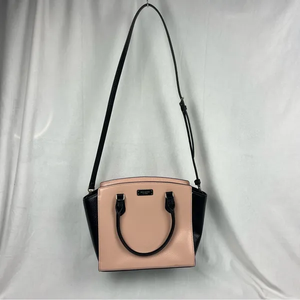 Kate Spade Jeanne Medium Leather Satchel Light Pink & Black - New w/o Tags - Image 4