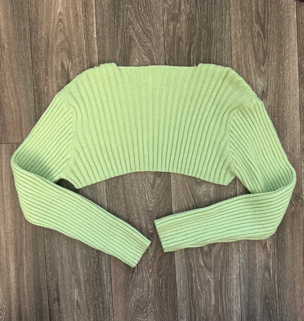 Cropped Knit Long Sleeve - Image 2
