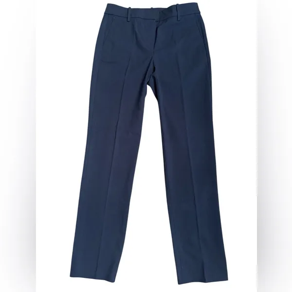 J Crew Factory women’s Slim-fit full-length trouser pant navy blue Size 6 NWT - Image 2