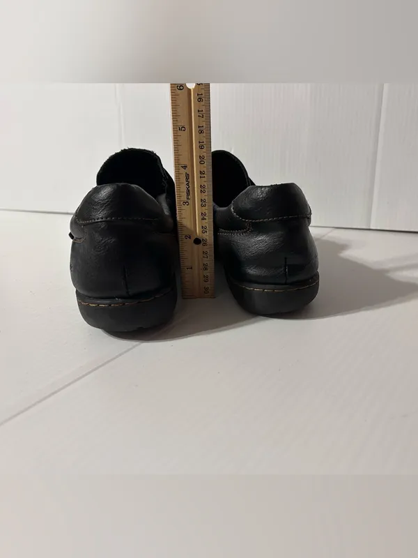 B.o.c. Black leather slip on loafers women size 11 M - Image 5