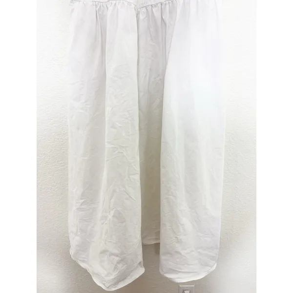 Zara White Poplin Tie Strap Midi Dress Large Milkmaid Corset Drop Waist 0881/334 - Image 10