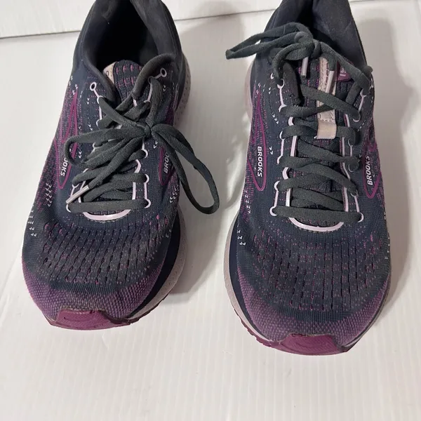 BROOKS Glycerin 19 grey/purple running shoe sneakers women size 10 - Image 4