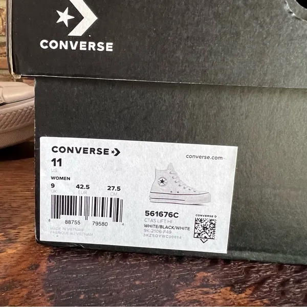 Converse NEW Women's CTAS Hi Lift Leather Platform Shoe Size 11 #B1369 - Image 2