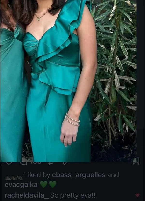 Hello Molly Silk Midi Teal Dress - Image 3