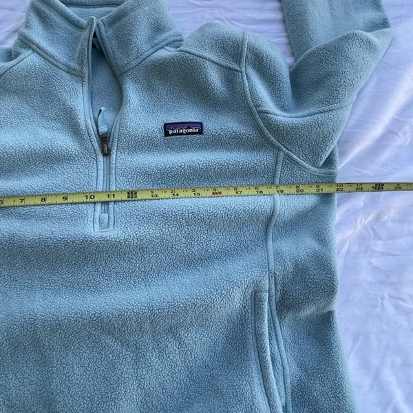 Patagonia Classic Synchill Marsupial Light Blue Pullover Women’s Sweater Sz L - Image 10
