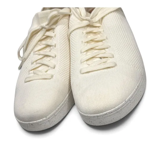 Fitflop Rally e01 Multi Knit Sneakers Shoes Womens 8 Cream Tenniscore Streetwear - Image 5