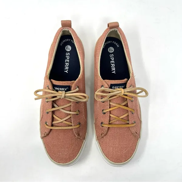 Sperry Women’s Crest Vibe Canvas Sneakers Terracotta 9.5 Excellent Condition - Image 3