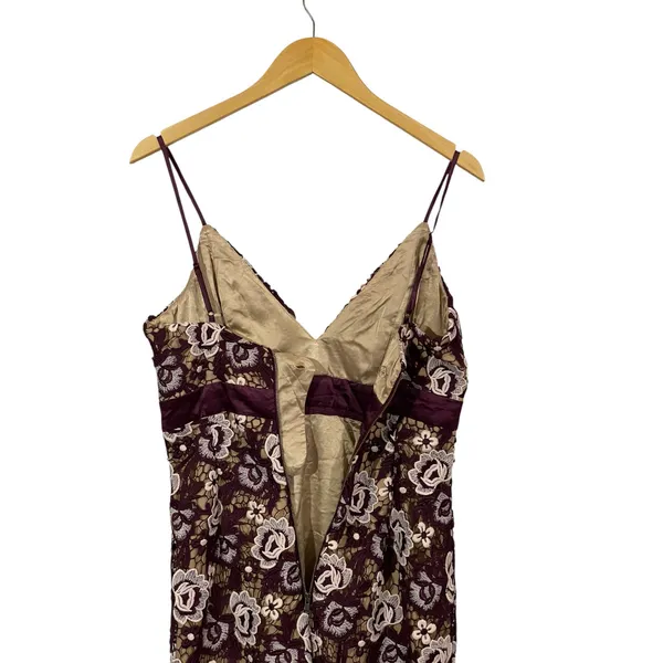 Bardot Dalia Asymmetrical Lace Midi Dress - Burgundy Floral - US 6/Small - Image 11