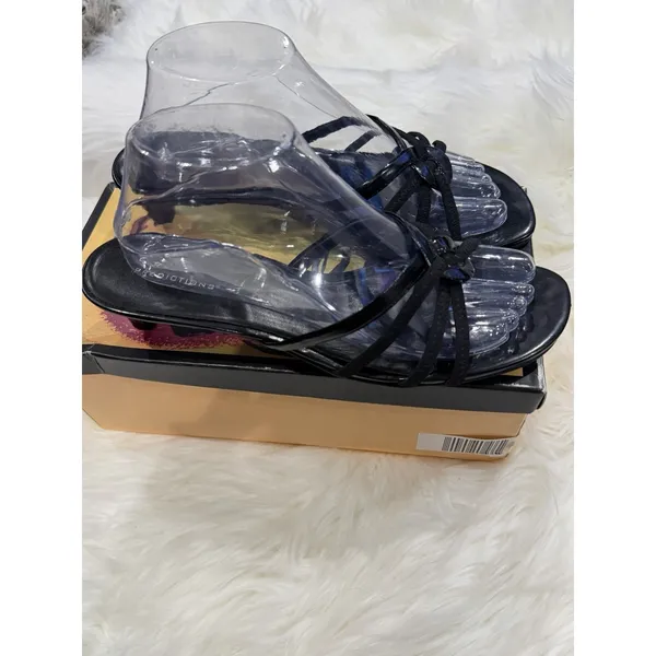 Predictions Women's 9.5 Black Strappy Kitten Heel Sandals Y2K 62333-04 Jubilee - Image 5