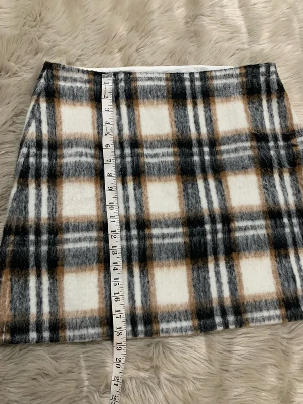 Loft Brushed Plaid Mini Skirt Size 12 - Image 9