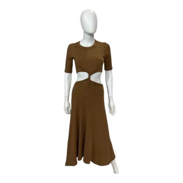 ✨Citizens of Humanity Brown Nicola Midi Light Brown Sz Small Dress✨ - Image 5