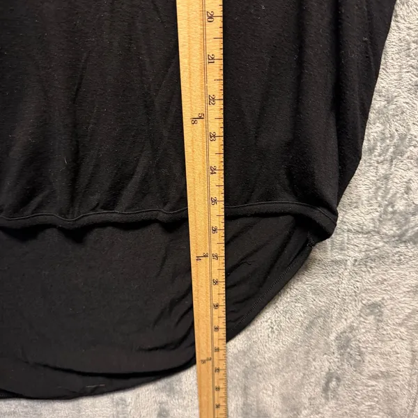 2217 | Express One Eleven High Low V-Neck Dolman Tee Black Women Large - Image 4
