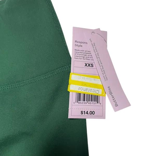 Wild Fable ButterBliss XXS Green High-Waist Bike Shorts‎ - Image 2