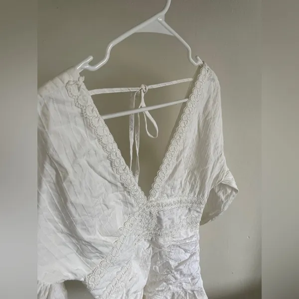 House of Chic White Embroidered Mini Dress - Image 3