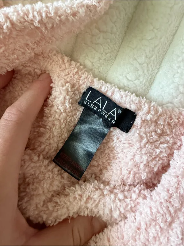 Lala Sleepwear Cozy Plush Pink Lounge Tank - Image 3