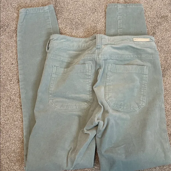 Pilcro and the Letterpress Anthro Mint Green High-Rise Skinny Corduroys Pants - Image 6
