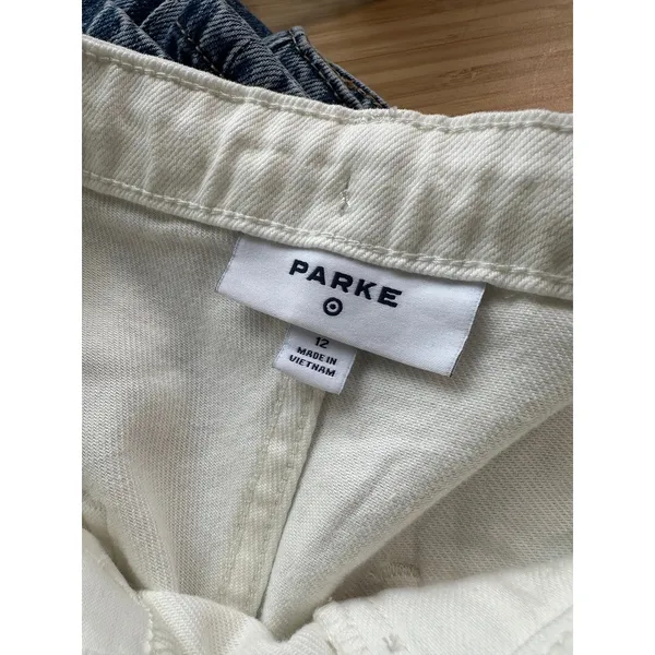 Parke x Target Women's White Cream Mid-Rise Drawstring Baggy Jeans Size 12 NWT - Image 6