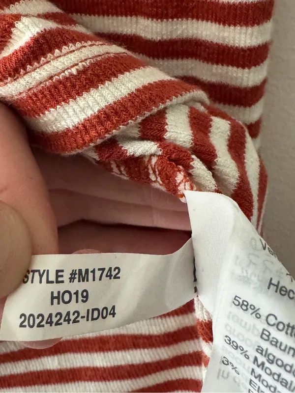 Madewell‎ Stripe Long Sleeve Knit Top Button Detail Sleeve - Image 6