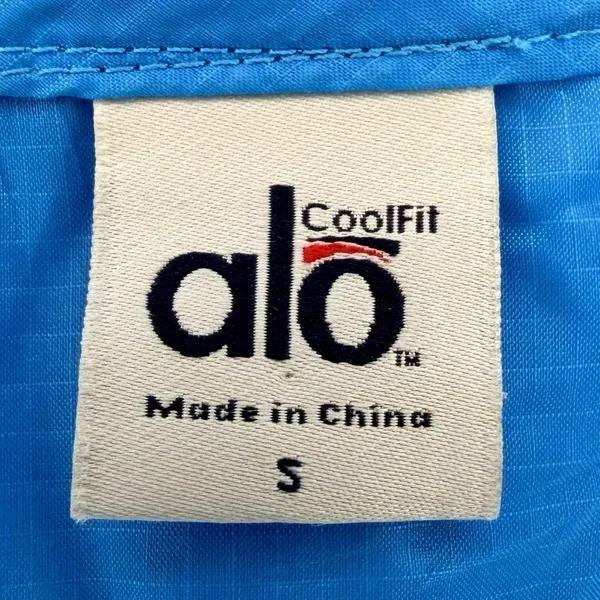 Alo Coolfit Bright Blue Nylon Lightweight Zip Vest Size S Small EUC!! - Image 4