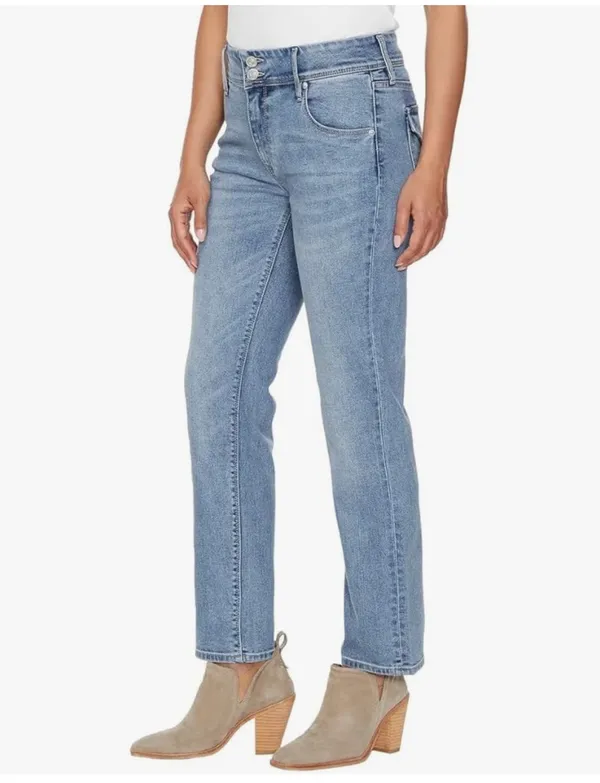 Hudson Women's Mid-Rise Slim Straight Leg Jeans - Image 3