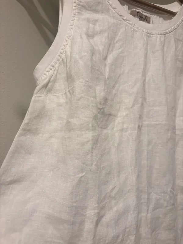 100% Linen White Tank - Image 3