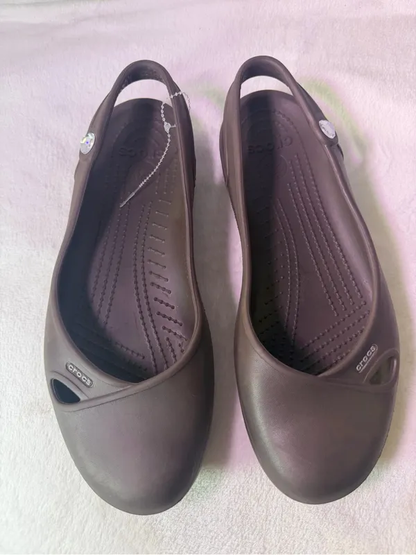 CROCS Women’s Dark Brown Slingback Ballet Flats - Image 7