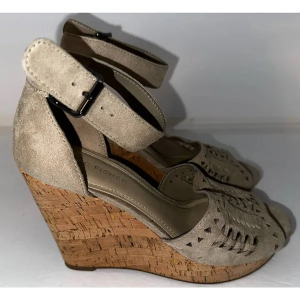 Marc Fisher‎ tan wedge sandals size 7 - Image 2