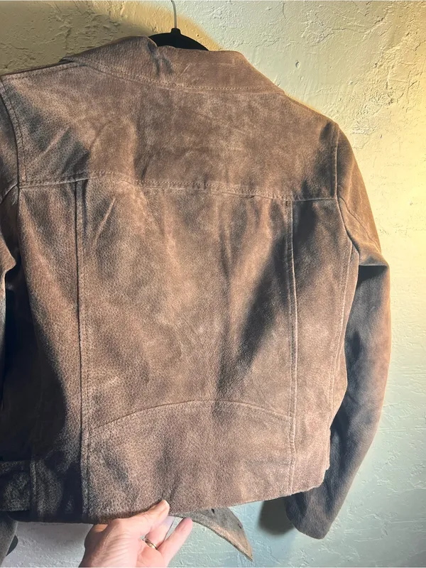 Blank NYC Suede Moto Jacket - Brown - Image 12