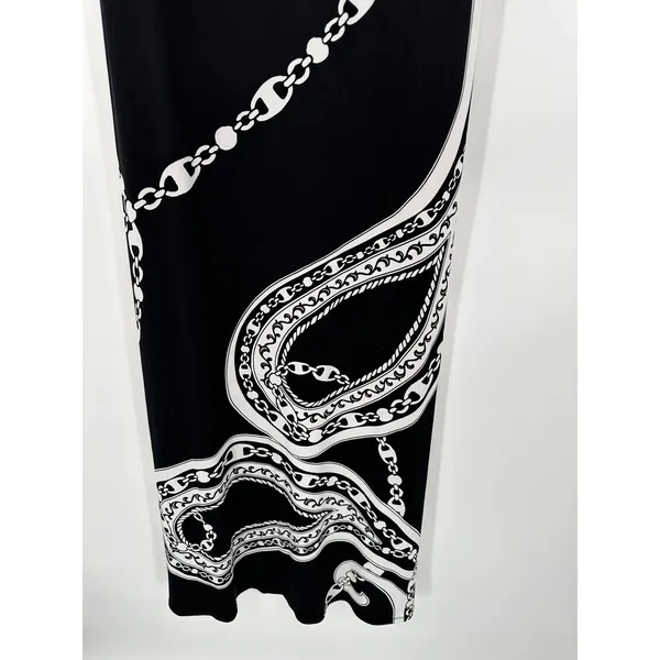 White House Black Market Dress Women XS Strapless Black‎ White Resort Birthday - Image 3